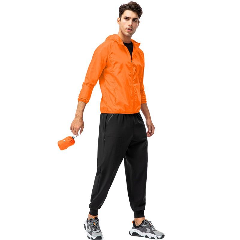 Lightweight Breathable Quick-Dry Windproof Waterproof Hooded Outdoor Sport Jacket Cycling Running Fitness Unisex