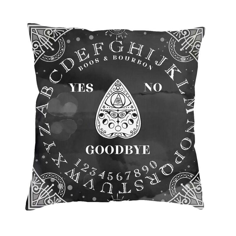 M Witch In Black Square Pillowcover Home Decor Occult Witchy Magic Cushions Throw Pillow For Car Double-Sided Printing