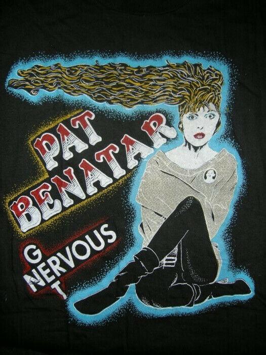 Get Nervous Футболка Пэт Бенатар Классическая Черная Унисекс S-234XL 1H0638 Унисекс Футболка S