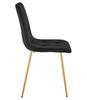 LIBRA chair - black velvet / gold legs x 1