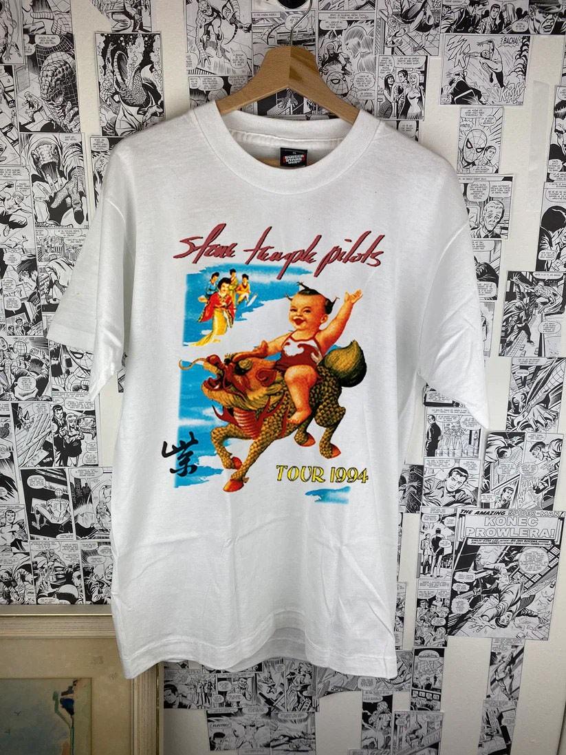 Stone Temple Pilots The Purple 1994 Tour unisex white t-shirt QT7558 XL