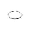 Sterling Silver Bamboo Joint Ring: Simple, Luxurious, Open Design in Chinese Style