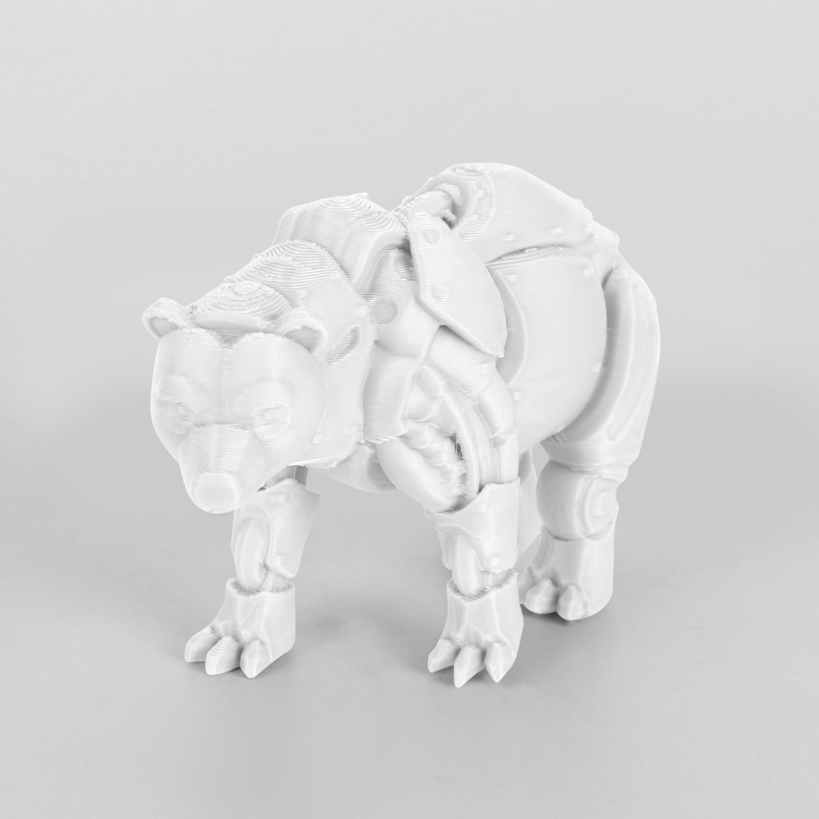 

Механические игрушки-животные, напечатанные на 3D-принтере, украшения для дома, модельные игрушки One Size белый