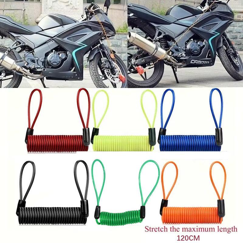 Cabo de Mola para Bicicleta Cadeado Corda Anti-Roubo Alarme Trava de Disco Lembrete de Segurança para Bicicleta Proteção contra Roubo de Motocicleta