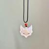 Handmade Necklace For Women Men Resin Fox Mask Pendant Kpop Braided Rope Chain Choker Fashion Jewelry
