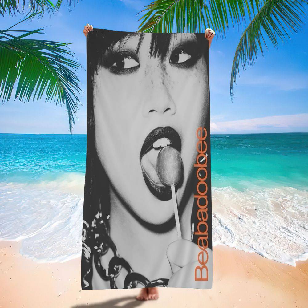 Rock Singer Pretty B-Beabadoobee Beach Towel Colorful Bath Towels For Girl Microfiber Quick Dry Custom Sand Free Yoga Spa Gym