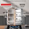 KOBACH 304 Stainless Steel 3-Layer Steamer Pot