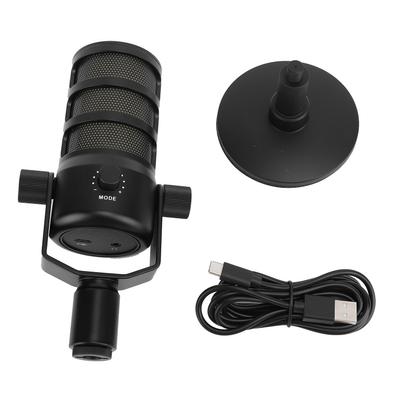 Mikrofon USB PC Czysty dźwięk Zbieranie Regulowana Głośność Mikrofon pojemnościowy HIFI z Wyciszeniem Kolorowe Światło