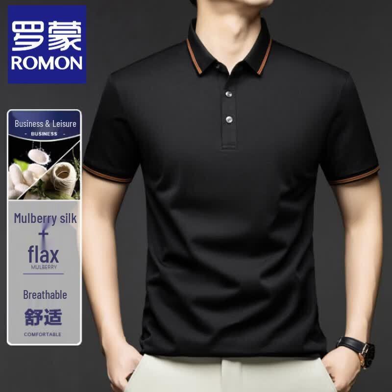 

Men s Silk & Linen Blend Polo T-Shirt 52