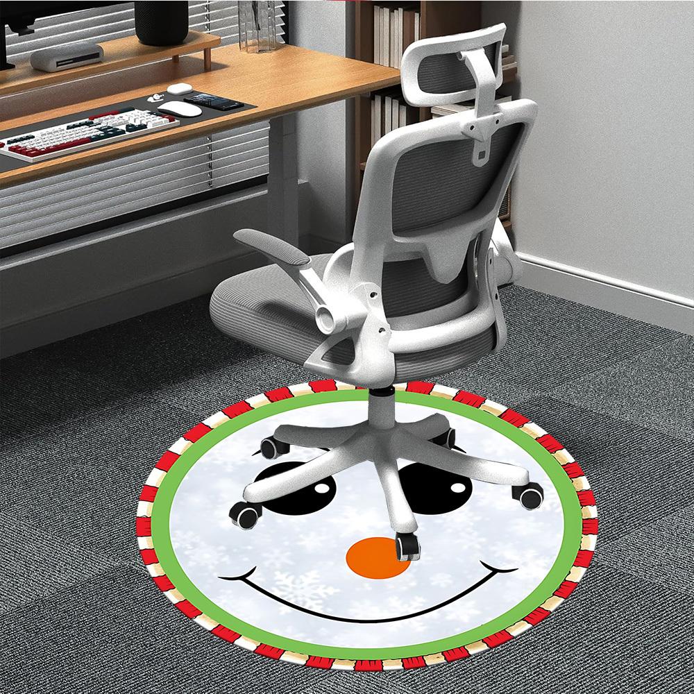

1pc Snowman Face Chair Carpet for Office Non-Slip, Rug for Office, Room, Good Gift for Family or Friends, yy251226203 80cm by 80cm