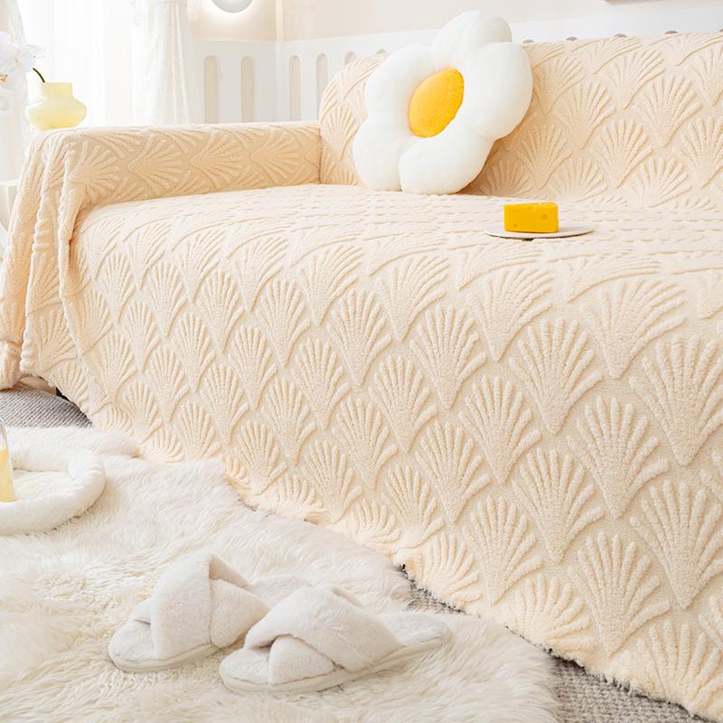 

Warm Sofa Cushion Winter Thickened Fleece Cushion Non-Slip Leather Sofa Cover Cover Cloth 180*130cm