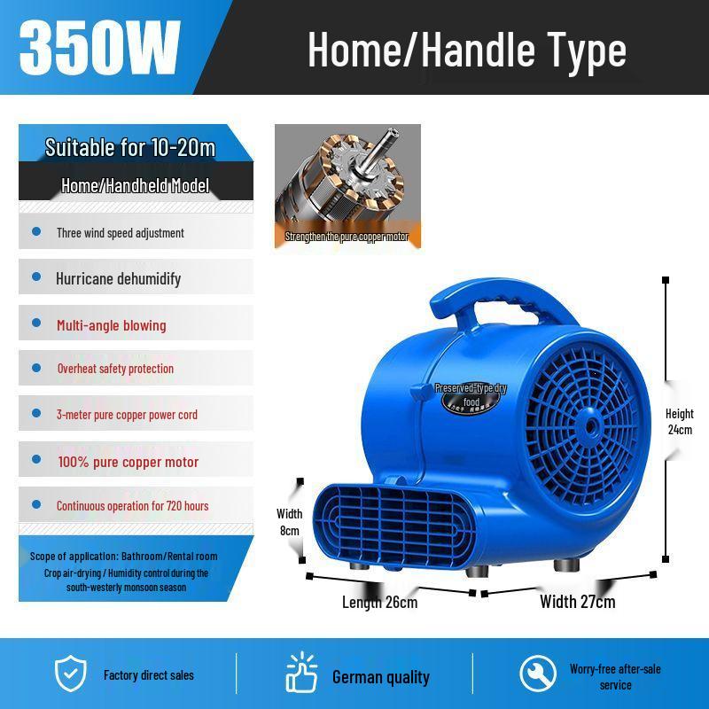 Commercial High-Power Blower Ground Dryer & Dehumidifier