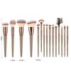15Pcs Professional Makeup Brushes Set Bag Foundation Eyelash Eyebrow Eyeshadow Cosmetic Make Up Tool