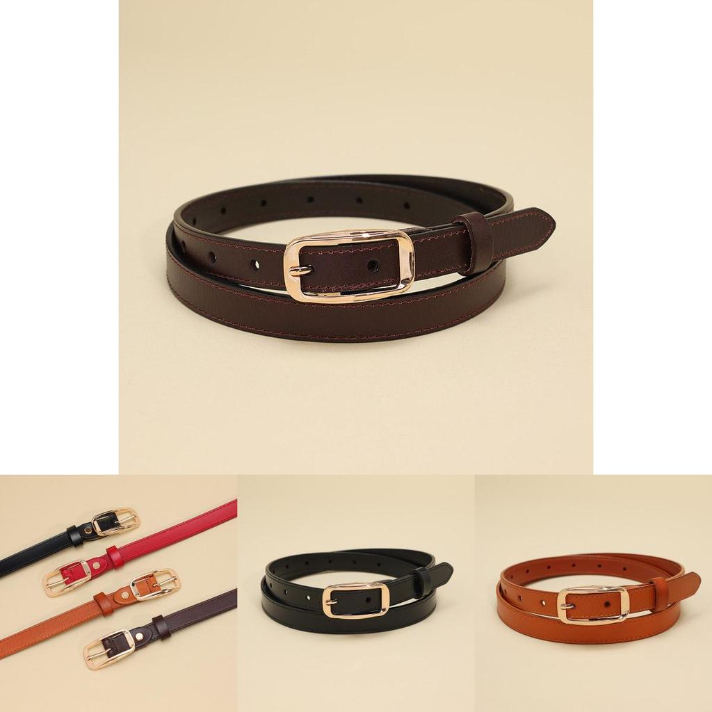Genuine Leather Womens Business Belt With Round Buckle For Office Wear