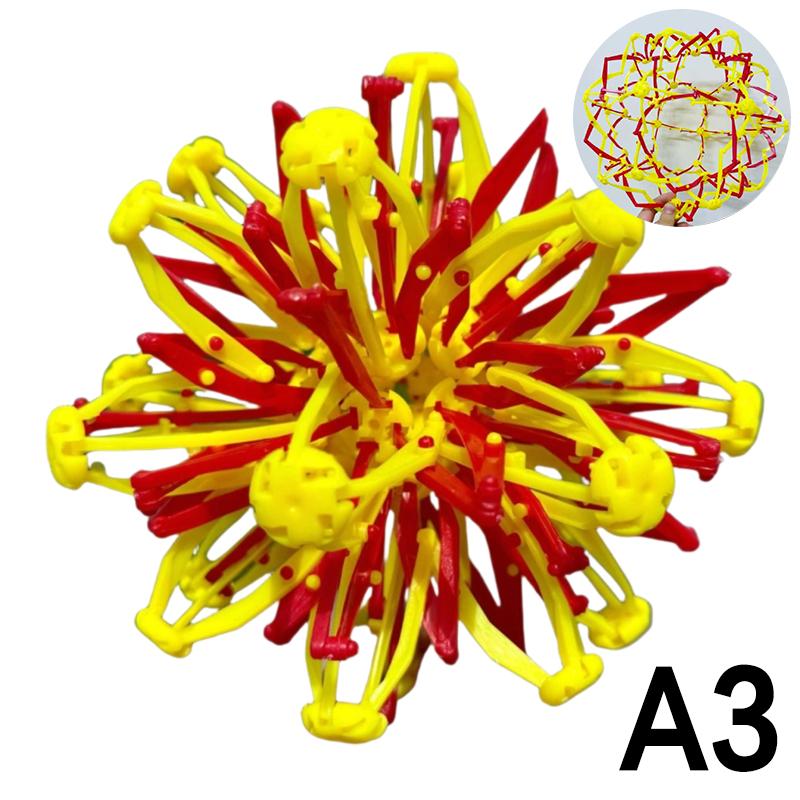 2Pcs Expandable Magic Ball Large Retractable Ball Toy Stress Relief Breathing Ball Colorful Magic Toys Yoga Relaxation Gift