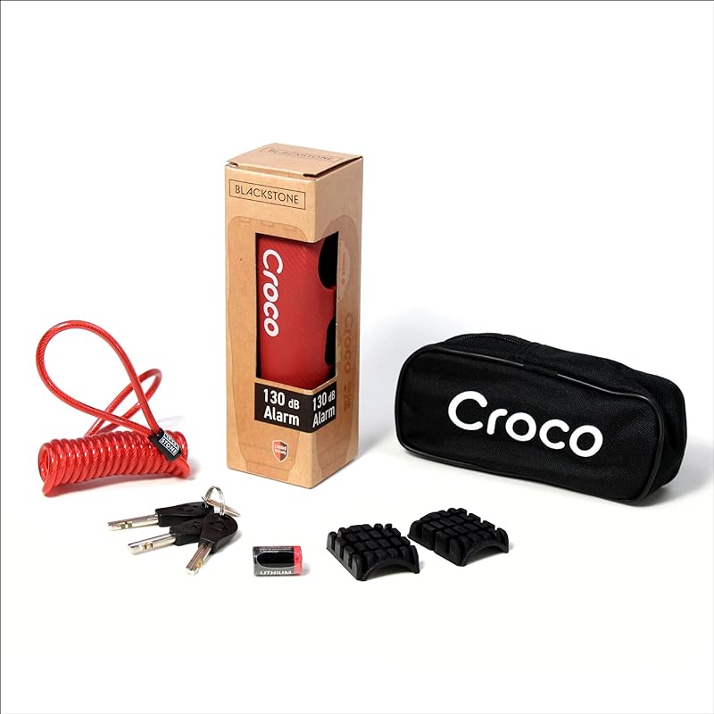 

Замок с сигнализацией 130 дБ, водонепроницаемый скутер, электронный велосипед, мотоцикл, противоугонная охранная ручка, замок, замок тормозного рычага (красный) красный