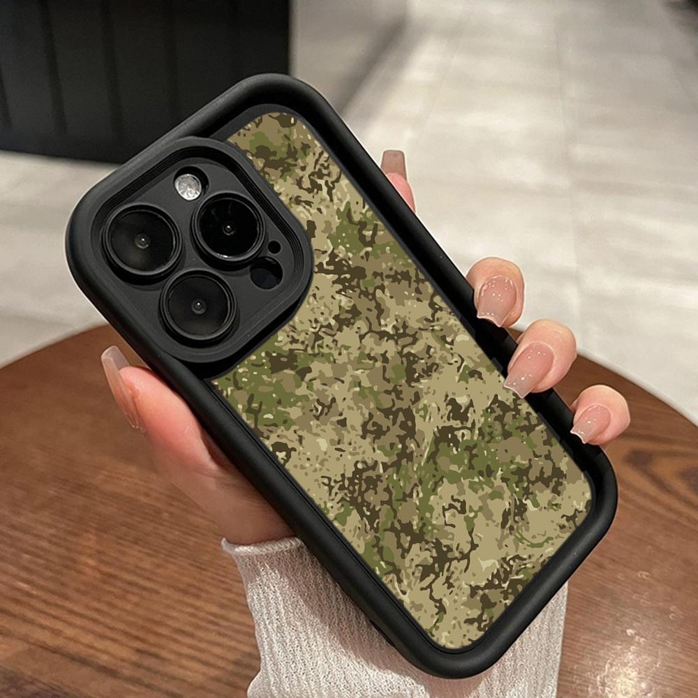 LZ6 Camouflage Camo Design Silicone Phone Case for Xiaomi 11 Lite 5G 14T Redmi 14C 13C A3 Note 12 11 9 10 13 Pro Plus Shockproof Back Cover
