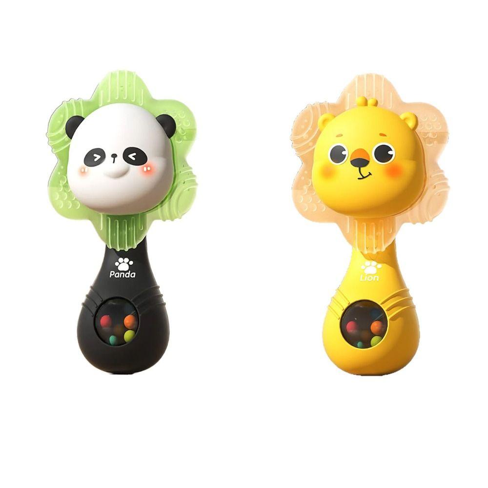 Chewable Sensory Music RattleToy Plastic Hand Cranked Bell Toys 0 12 Months