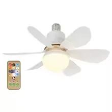 

LED 40W Socket Ceiling Fan with Light, 20.5in Screw Ceiling Fans with Lights with Remote, for Bedroom/Garage/Kitchen 6