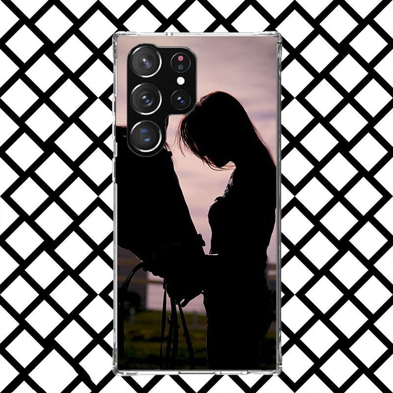 Black Horse Galloping Phone Case for Samsung Galaxy S26 S25 Edge S24 S23 Ultra S22 Plus S21 FE S20 + Soft Cover Print Fundas Gal