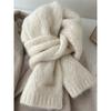Sciarpa Lunga Invernale da Donna in Misto Lana Alpaca, Monocolore, Calda, per Collo, Studenti, Coppie