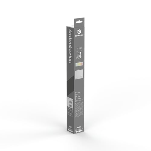 SteelSeries Large Gaming Mouse Pad with Non-Slip Rubber Base, 45cm X 40cm X 0.2cm, QcK + White, Large, 63464