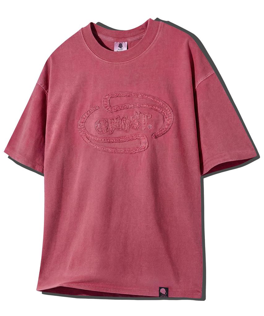 GHOST REPUBLIC Applique Embroidery Pigment Short Sleeve T-Shirt Gt-373