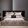 High-end High-Count Satin Cotton Double-Sided Thickened Warm Brushed Four-Piece Set - Ink Rhyme Flower Dyeing