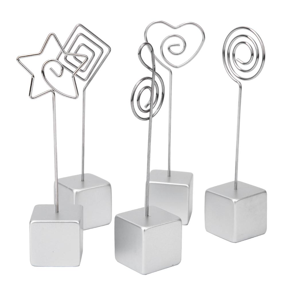 

5 шт. Держатель для заметок, держатель для фотографий, подставка для номера стола, офисные канцелярские принадлежности, белый белый