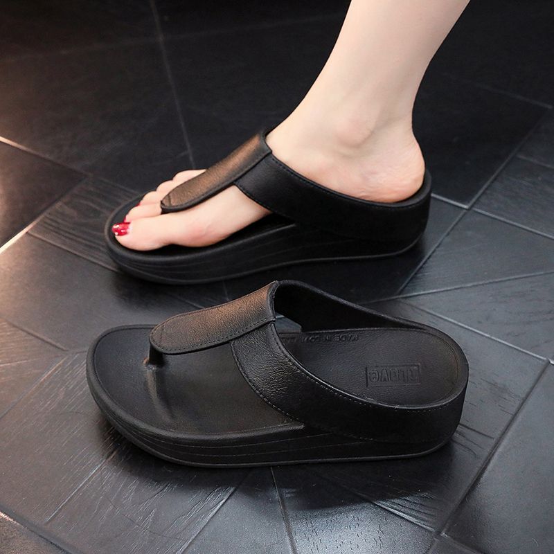 Fashion Women's Slippers and Ladies Sandals Outside Flip Flops Slides Brown Shoes Height 39 Chic Elegant Wholesale Stylish 2024 Trend