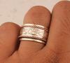 Spinner Band Ring, 925 Sterling Silver Ring, Handmade Ring, Two Tone Ring, Bohemian Ring, Statement Ring, Anniversary Ring, Unisex Ring