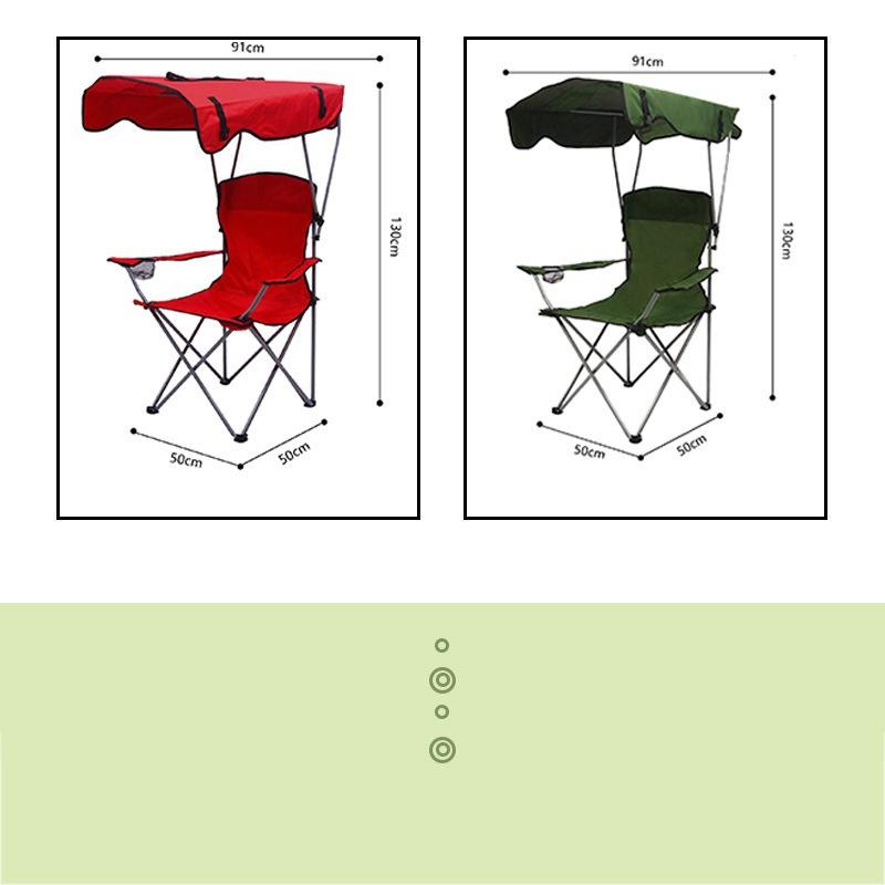 Outdoor folding sunshade chair leisure backrest with armrests fishing camping picnic director chair portable fishing chair