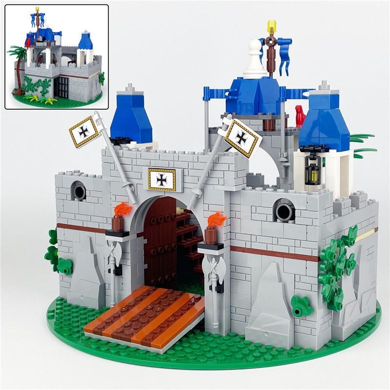 Medieval Knight's Castle Modular Buildings Creative Construction Castle Building Blocks Sets Bricks Toys Room Decor Gifts