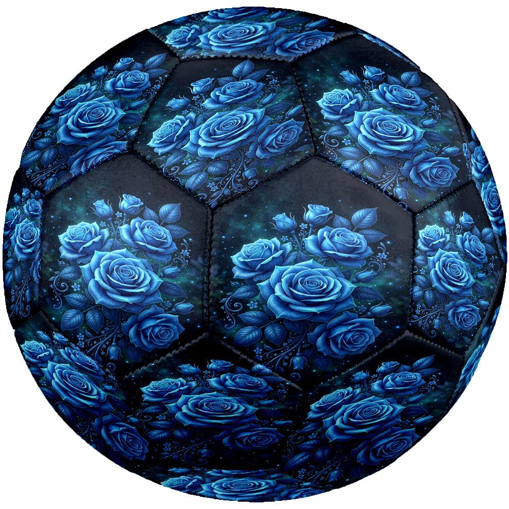 1 Stück Blaue Rose Fantasy Größe 5 Fußball Professioneller Match Trainingsfußball Indoor & Outdoor Sportball Trainingsball Leicht Langlebig y85