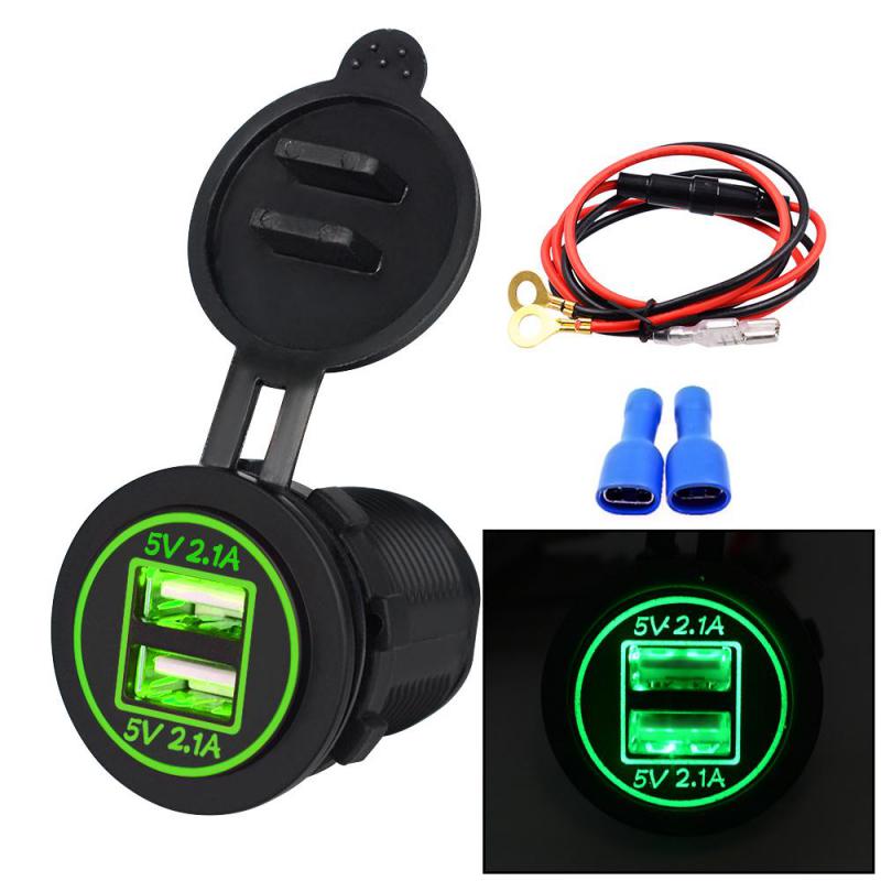 12V Presa Accendisigari Auto Doppia Porta USB Caricabatterie