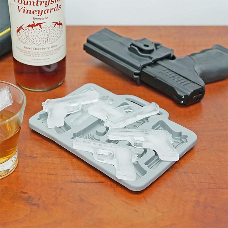 1PC Creative Gun Shape Ice Cube Tray DIY Drink Mold Cold Whiskey Wine Cocktail Ice Maker Ice Cream Tool Kitchen Accessories
