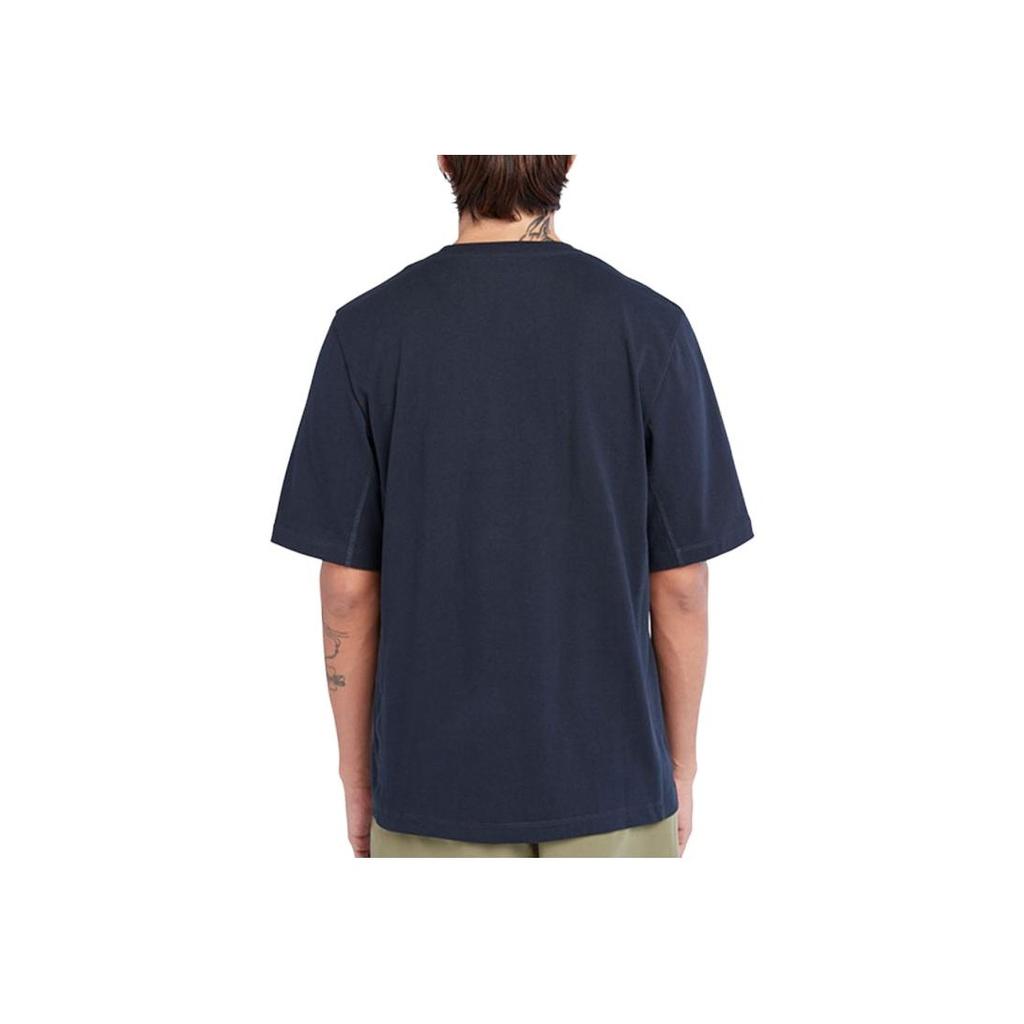 Timberland Solid Color UV Protection Moisture Wicking Breathable Round Neck Sports T-Shirt Men Tops Deep-Sapphire-Blue A68UW-433