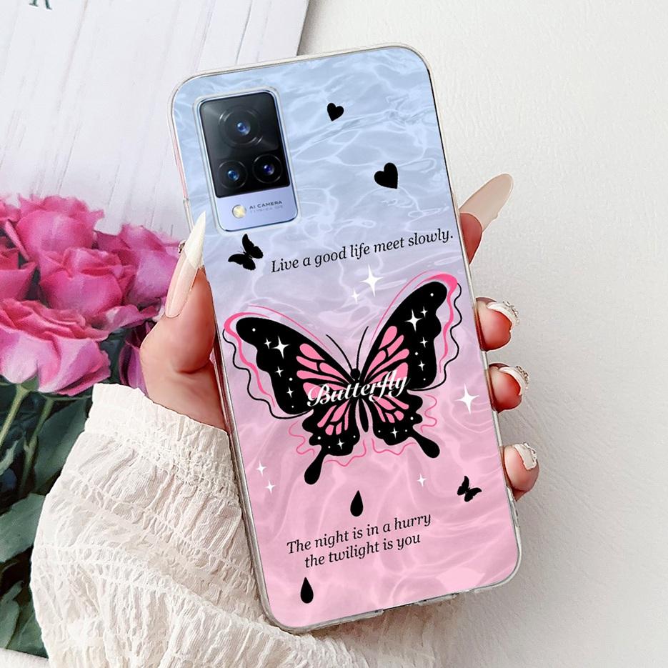 For Vivo V21e Case V2061 Cute Cat Lion Painted Cover Soft Silicone Phone Cases For Vivo V21 V2066 V2108 V 21 VivoV21 E 4G Fundas