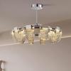 Luxury Chrome Crystal Chandelier Luster Led Ceiling Chandeliers for Villa Living Dining Room Bedroom Postmodern Home Decor