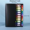 2pcs Portable Expanding A4 Folder 12-Compartment Document Organiser with Index Labels, PP Elastic Fastener Filer Case