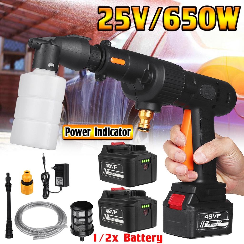 25V Battery Indicator Wireless Car Foam Nozzle 650W Portable High Pressure Washer Guns Electric Power Car Water Washer