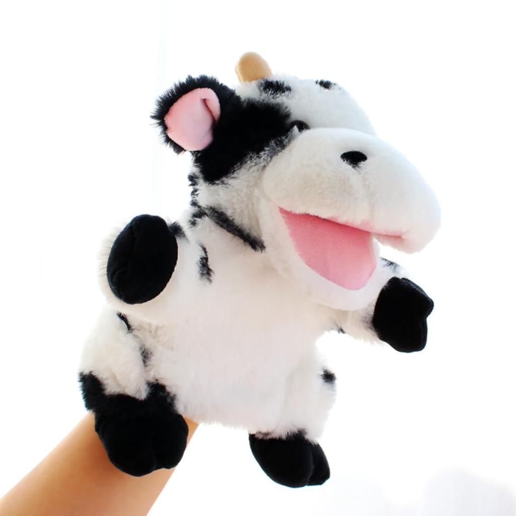 Puppet Muppets Puppet Stuffed Animal Puppet Hand Puppet Finger Puppet Ventriloquism Doll Mouth Movement Cow Animal Living Creature Farm Ranch Zoo