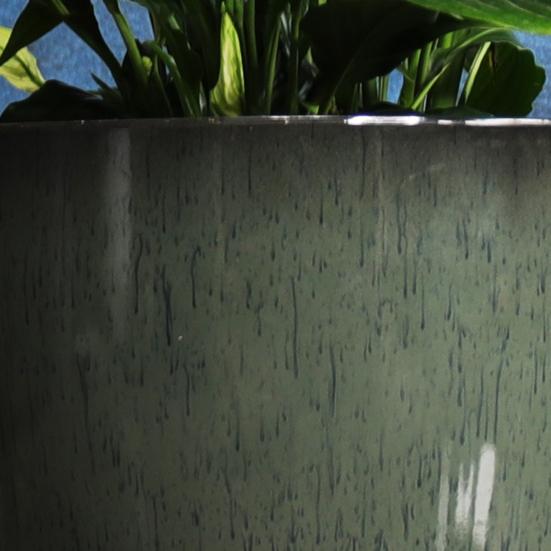 Deep Flower Pot Imitation Ceramic Plant Pot with Drainage Hole Resin Monstera Planter with Saucer for Indoor Outdoor Plants Home Garden Office Decor