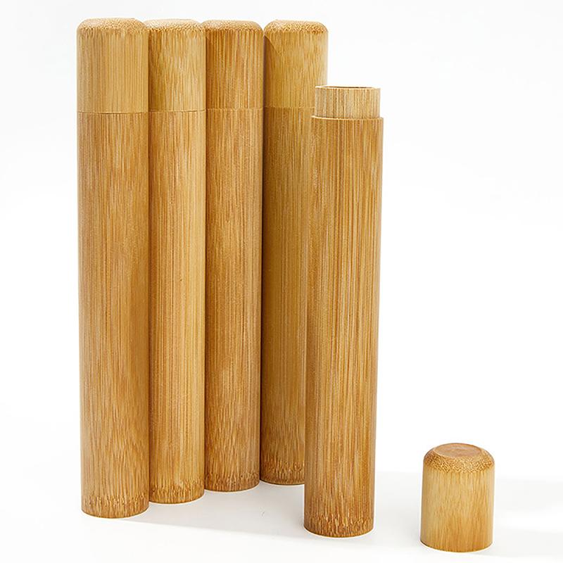 Přírodní bambusové pouzdro, ekologický zubní kartáček, bambusová trubice 21 cm pro dospělé, pouzdro na zubní kartáček, ručně vyráběné příslušenství pro zubní kartáčky