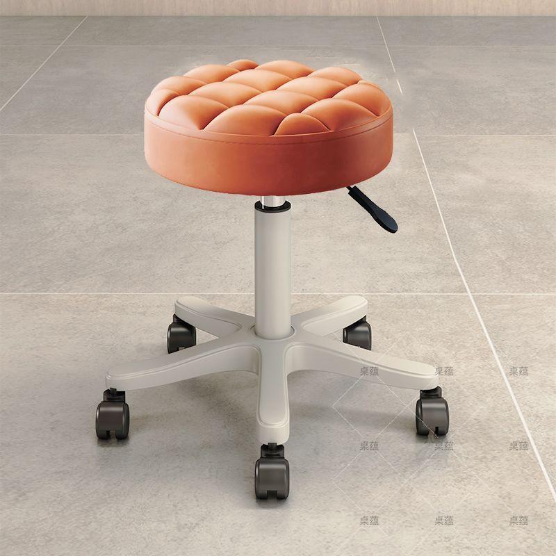 Stołek na kółkach Obrotowy stołek na kółkach Stołek kosmetyczny Obrotowy stołek do salonu fryzjerskiego salonu paznokci Krzesło do pracy Stołek domowy okrągły na kółkach