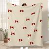 Classic Ribbon Motif Cozy Bed Blanket Versatile Home Decor Gift Idea For Gym Dance Studio Lounge Room