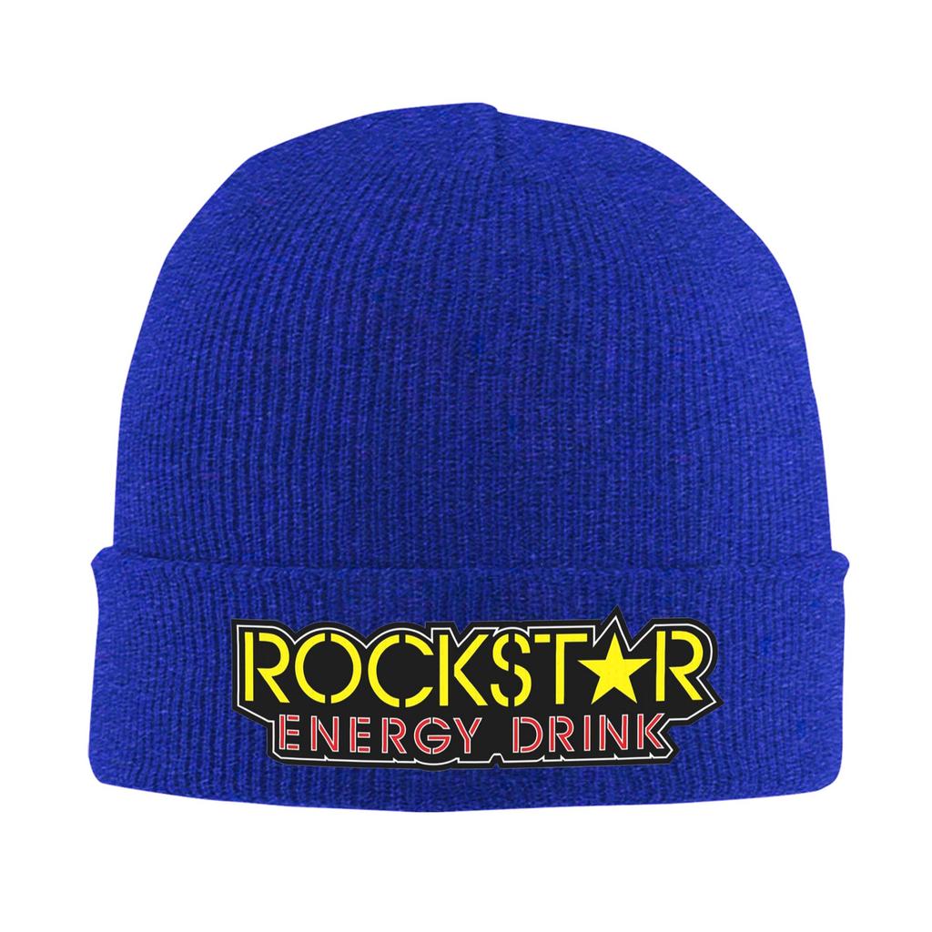 Rockstar Energy Drink Warm Knitted Cap Winter Knit Bonnet Hat Skullies Beanies Hip Hop Caps for Unisex