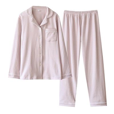 IDOHEMO Fluffy Check Size XL Women's Pajamas, Loungewear, Warm, Fleece-Lined, Pattern,