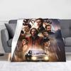 Sam Winchester Dean Winchester Castiel Blanket Cover Velvet Supernatural Movie Wings Thin Throw Blankets for Bedroom Sofa Quilt