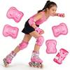 Kids Knee Pads Elbow Pads Age 3-7 Toddler Boys Girls, 6 In 1 Protective Gear Safety Set with Wrist Guard for Skating Cycling Ne